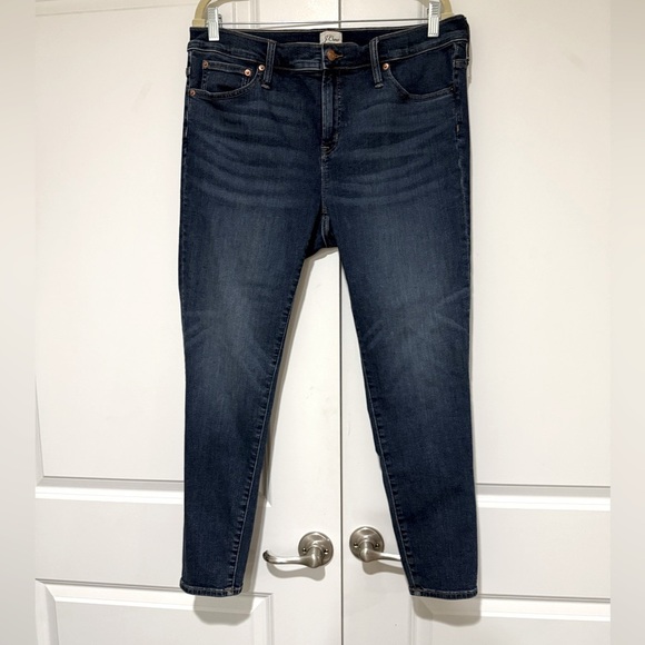 J Crew 8” Toothpick Skinny Jeans in vista wash NWOT sz 33 H2096 - Picture 7 of 11